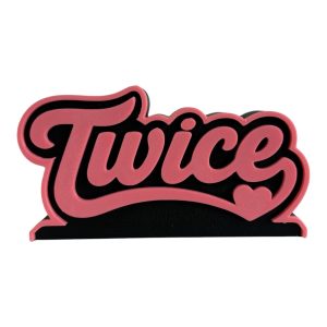 Logo décoratif "Twice" – Style K-pop